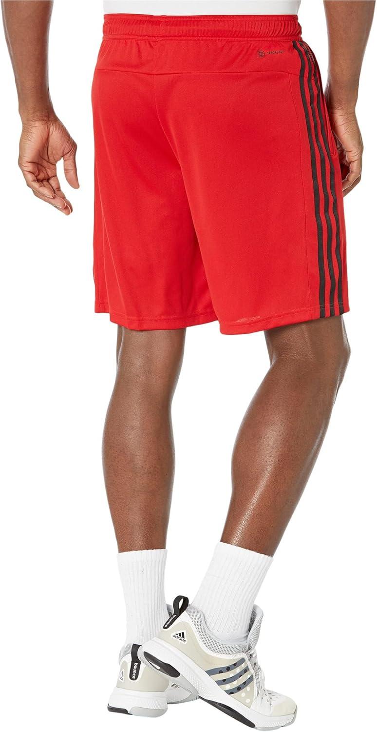 imageadidas Mens Train Essentials Piqu 3Stripes ShortsBetter ScarletBlack