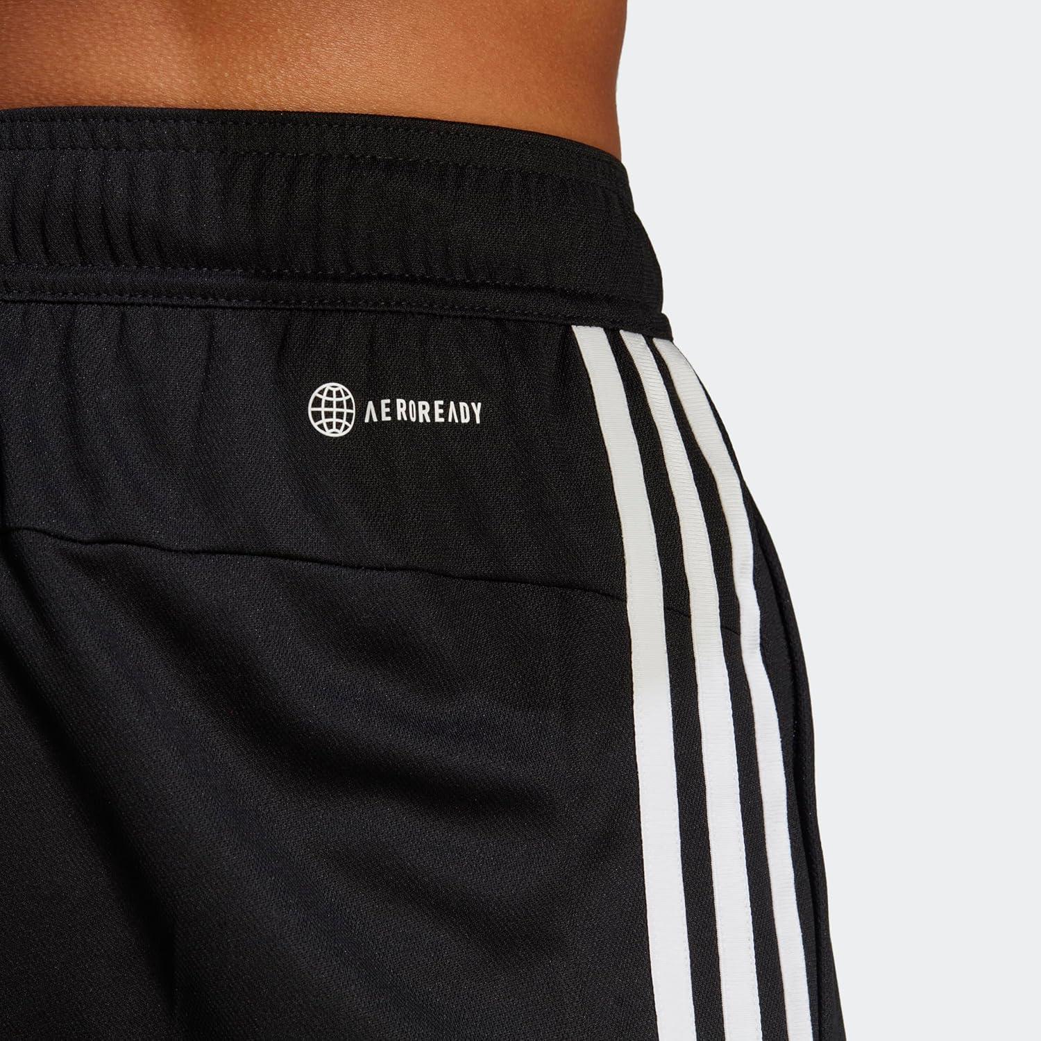 imageadidas Mens Train Essentials Piqu 3Stripes ShortsBlackWhiteBlack