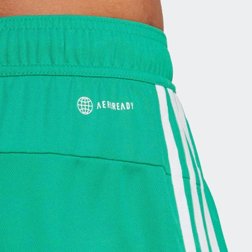 imageadidas Mens Train Essentials Piqu 3Stripes ShortsCourt Green White