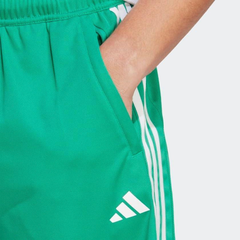 imageadidas Mens Train Essentials Piqu 3Stripes ShortsCourt Green White