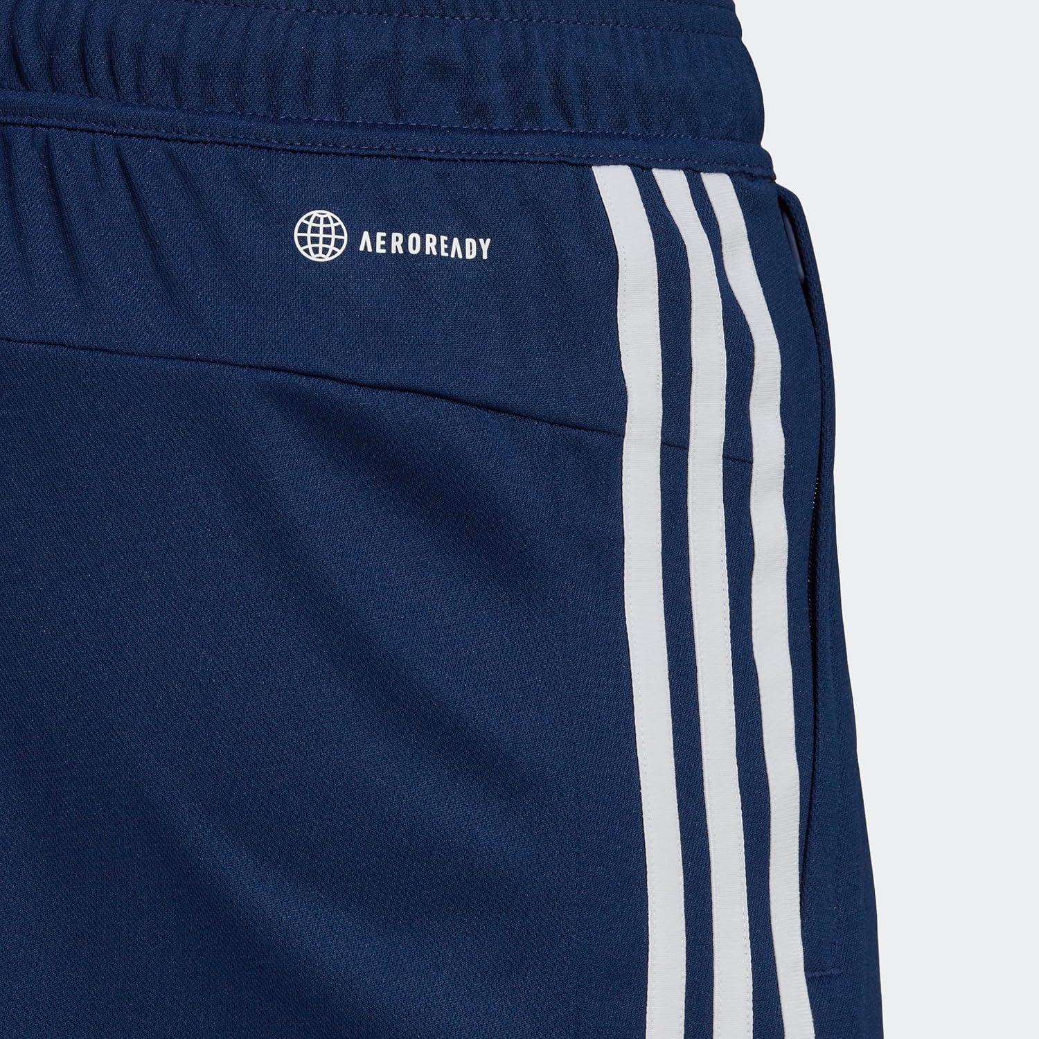 imageadidas Mens Train Essentials Piqu 3Stripes ShortsDark BlueWhiteDark Blue