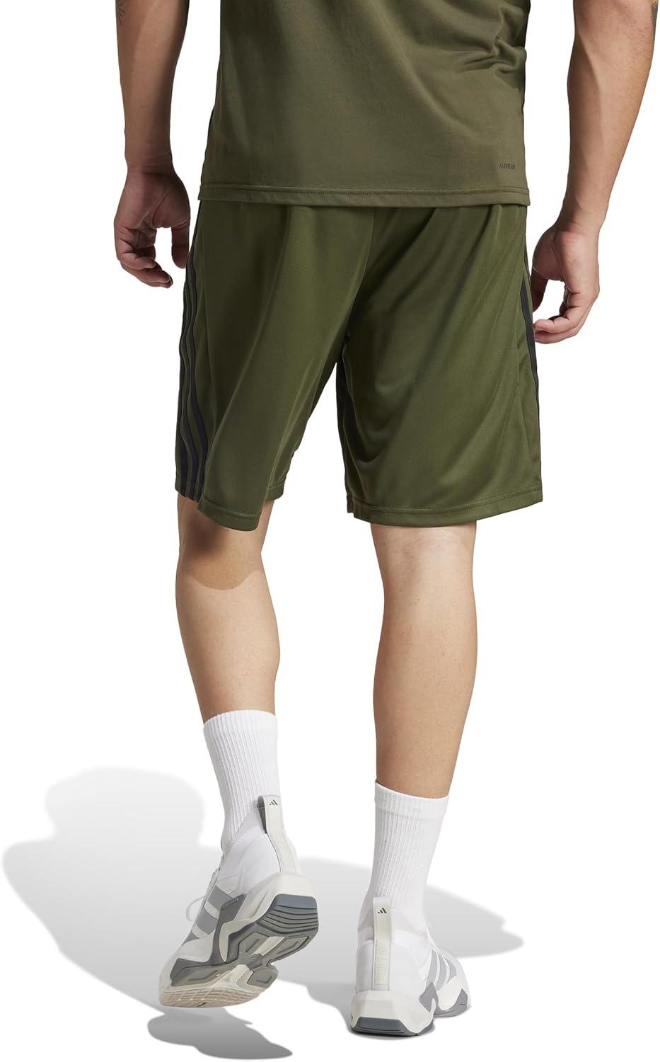 imageadidas Mens Train Essentials Piqu 3Stripes ShortsNight CargoBlack