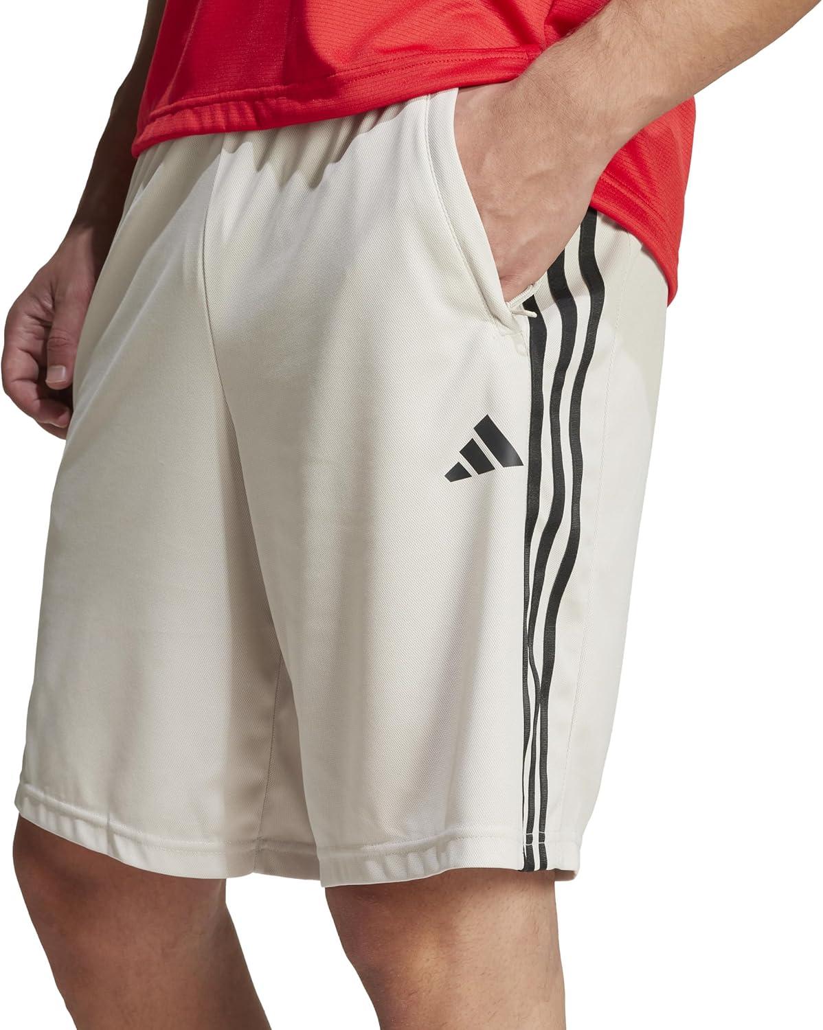 imageadidas Mens Train Essentials Piqu 3Stripes ShortsWonder AluminaBlack