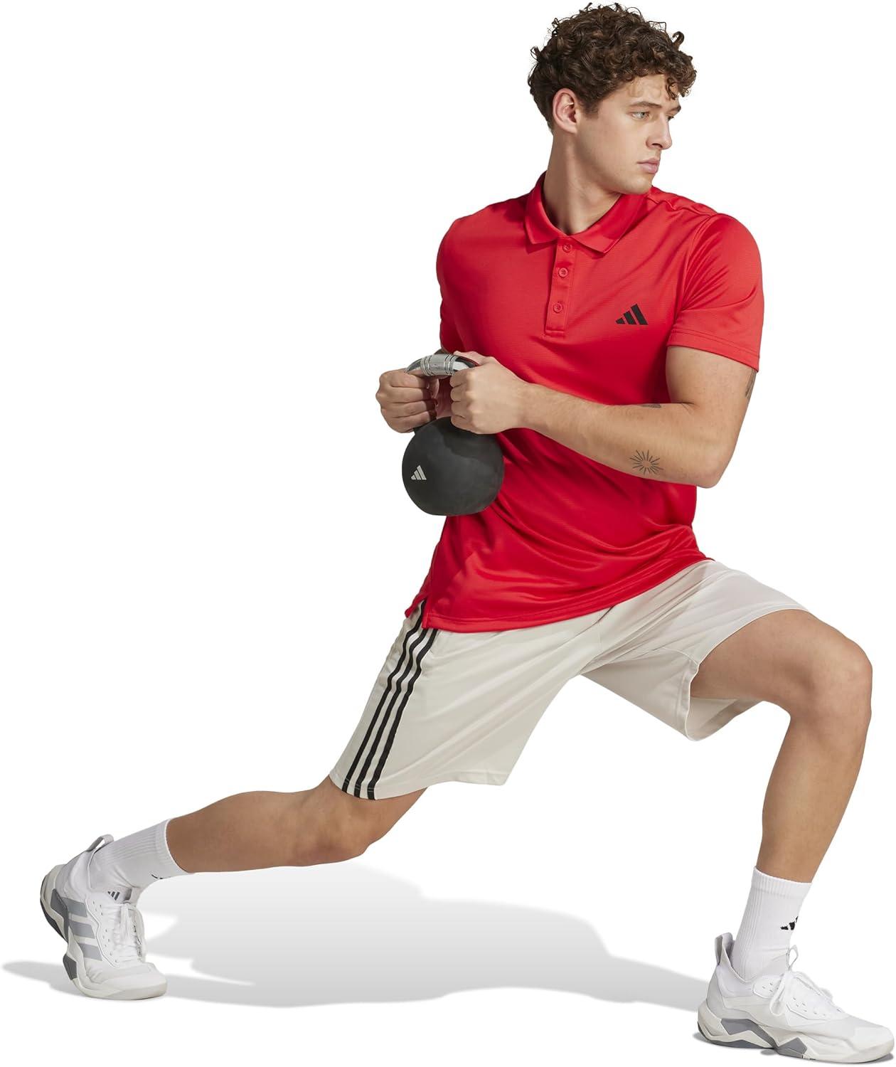 imageadidas Mens Train Essentials Piqu 3Stripes ShortsWonder AluminaBlack