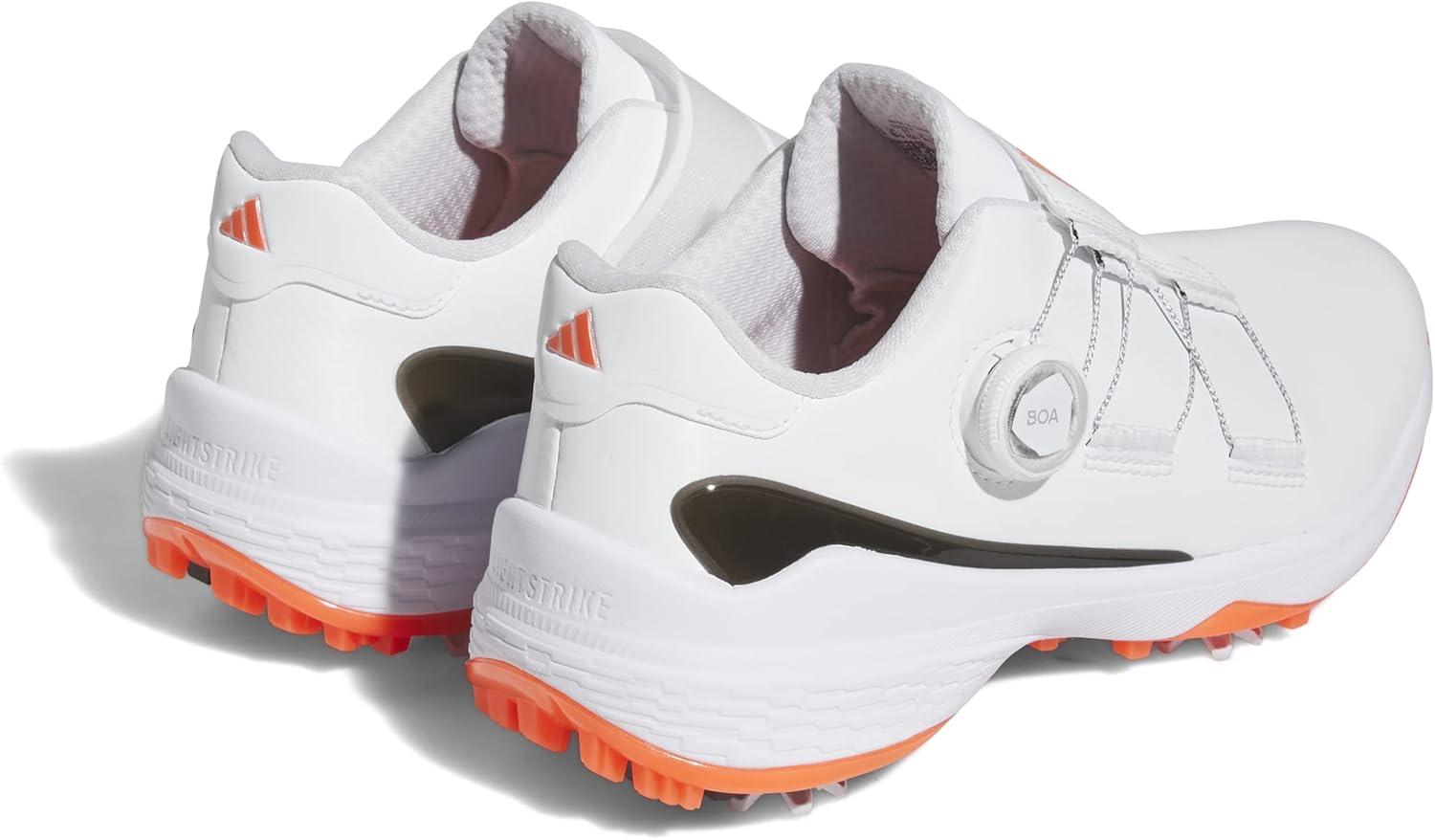 imageadidas Mens Zg23 Boa Wide Golf Sneakers Shoes WhiteFootwear WhiteCore BlackSemi Solar Red