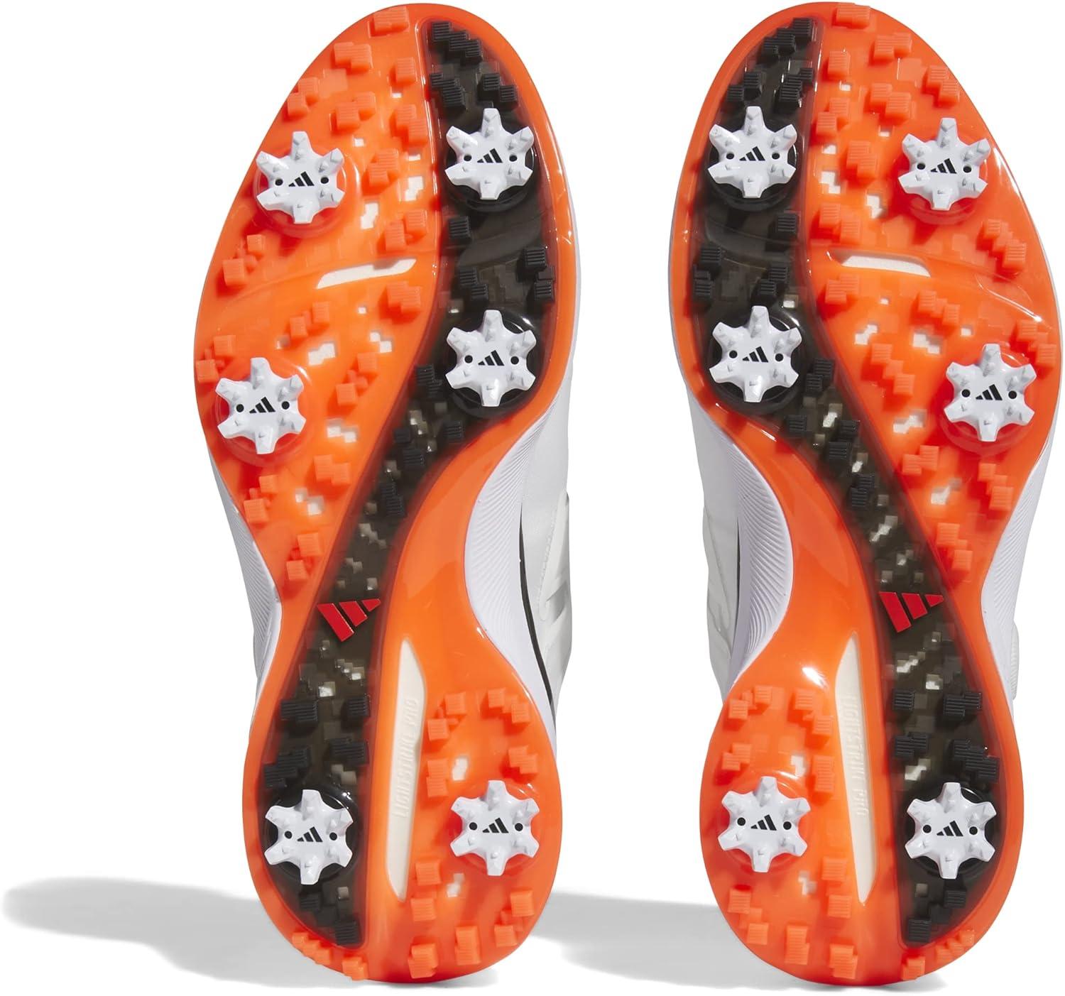 imageadidas Mens Zg23 Boa Wide Golf Sneakers Shoes WhiteFootwear WhiteCore BlackSemi Solar Red