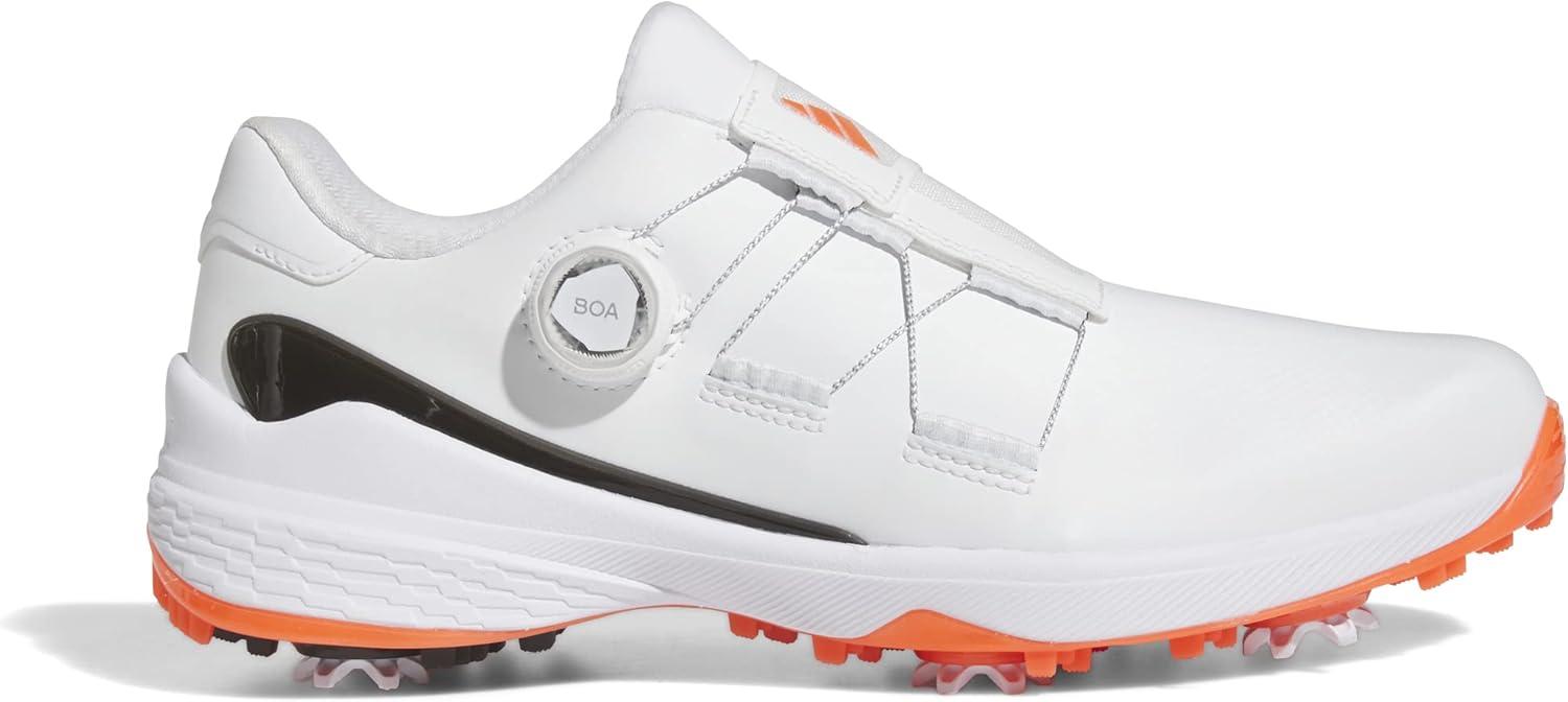 imageadidas Mens Zg23 Boa Wide Golf Sneakers Shoes WhiteFootwear WhiteCore BlackSemi Solar Red