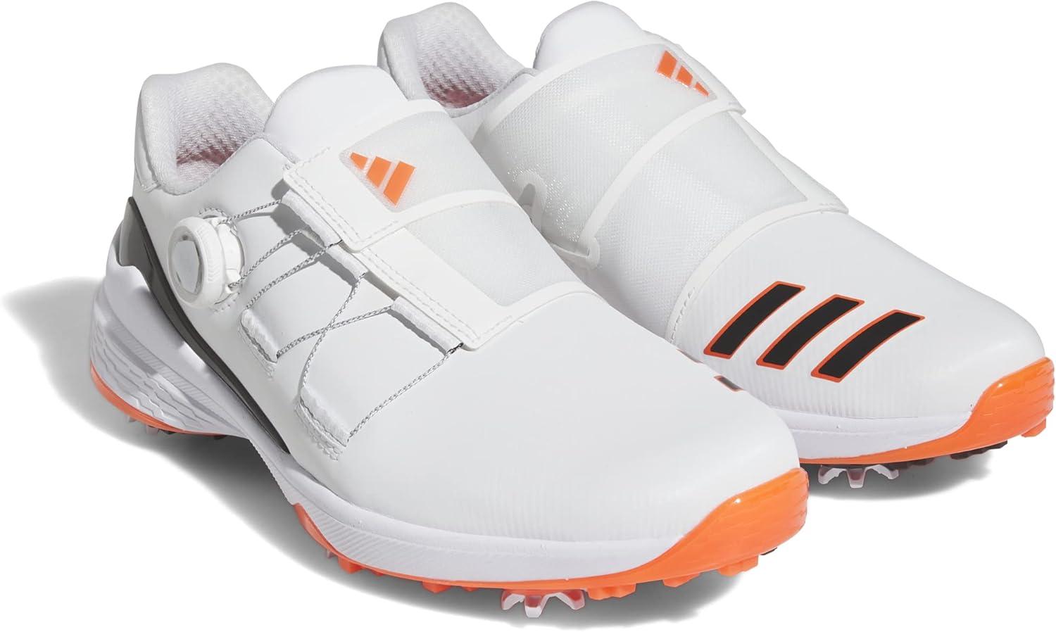 imageadidas Mens Zg23 Boa Wide Golf Sneakers Shoes WhiteFootwear WhiteCore BlackSemi Solar Red