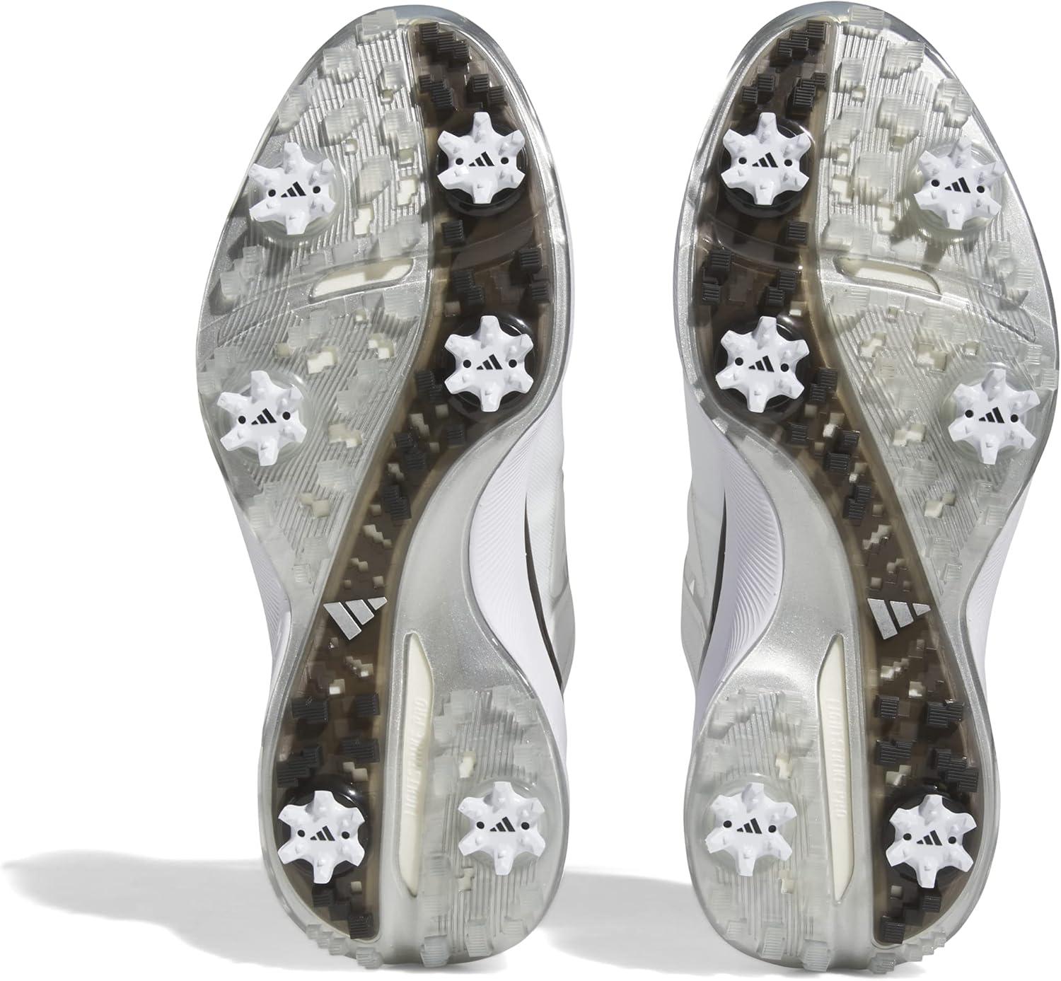 imageadidas Mens Zg23 Boa Wide Golf Sneakers Shoes WhiteFootwear WhiteCore BlackSilver Metallic