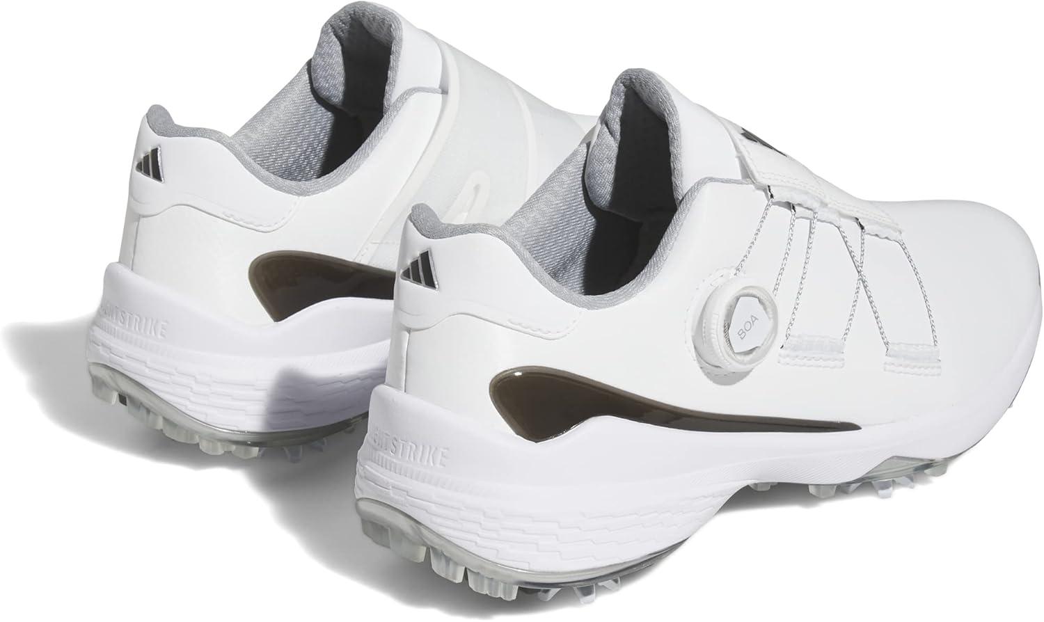 imageadidas Mens Zg23 Boa Wide Golf Sneakers Shoes WhiteFootwear WhiteCore BlackSilver Metallic