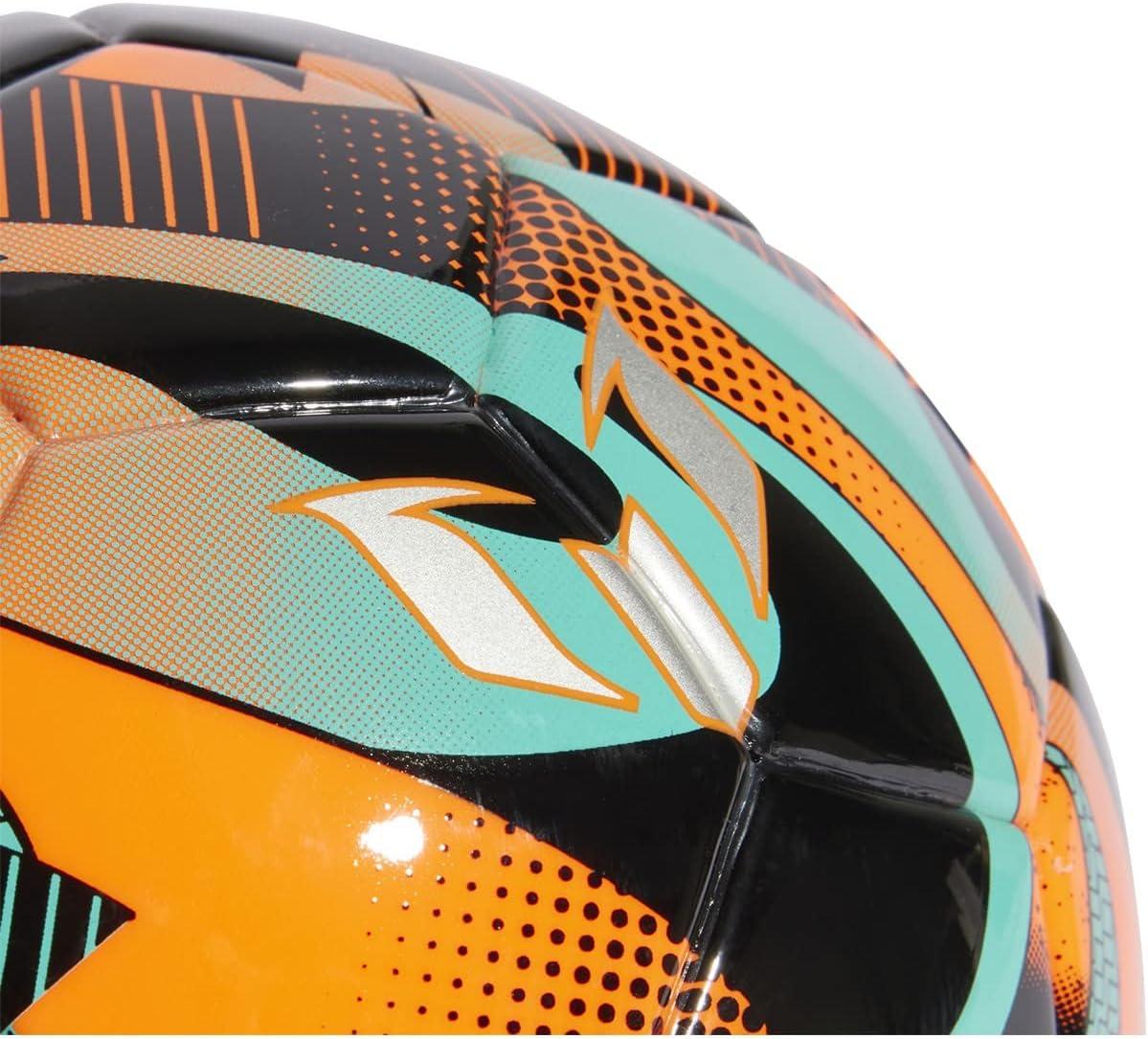 imageadidas UnisexAdult Messi Mini Ball Solar OrangeMint RushBlack 1