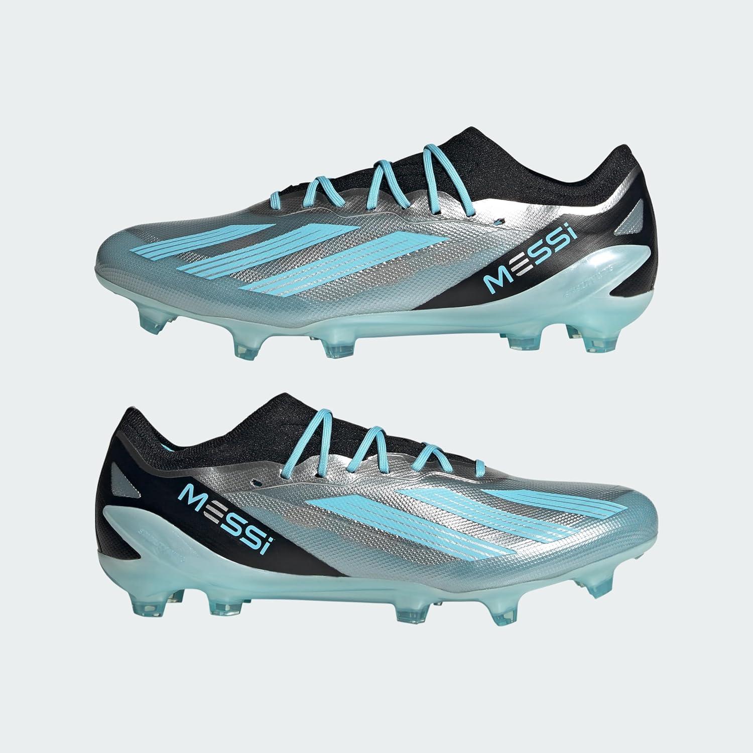 imageadidas UnisexAdult X Crazyfast Messi3 Firm Ground SneakerSilver Metallicbliss Bluecore Black
