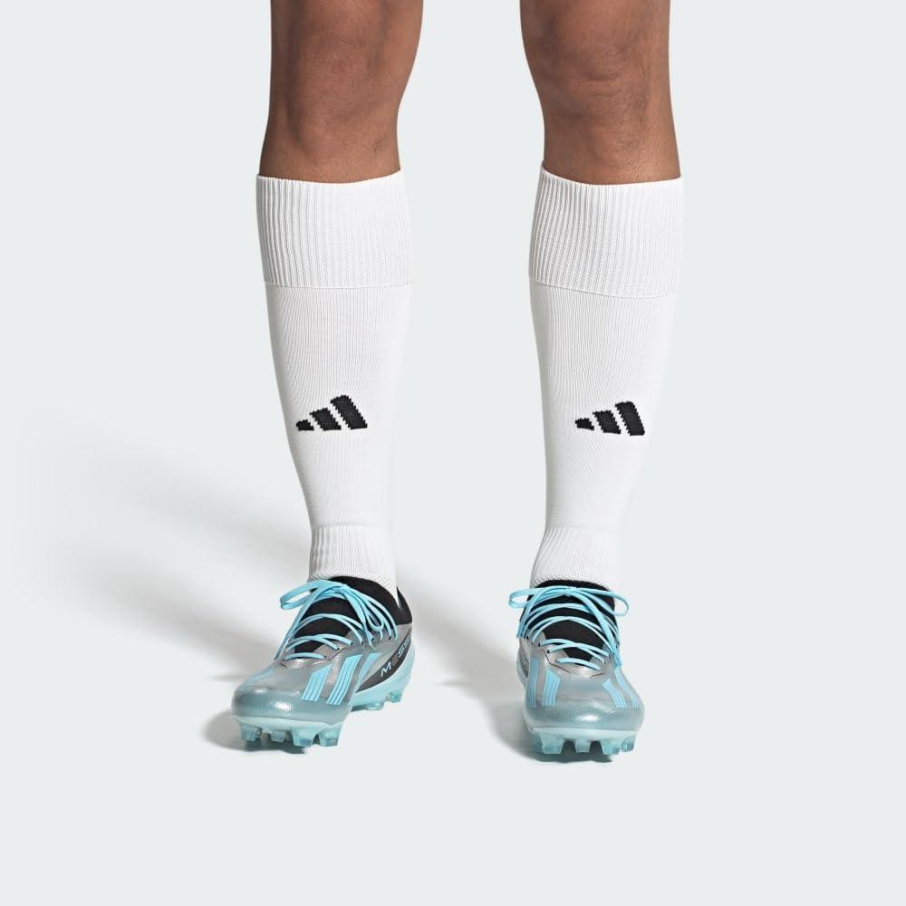 imageadidas UnisexAdult X Crazyfast Messi3 Firm Ground SneakerSilver Metallicbliss Bluecore Black