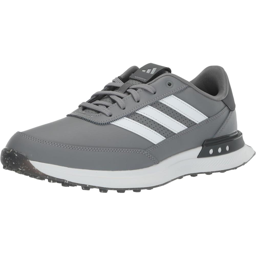 imageAdidas Mens S2g Spikeless Leather 24 Golf ShoesGrey ThreeFootwear WhiteGrey Five