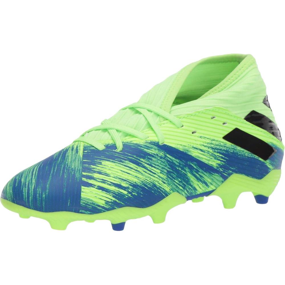 imageadidas Kids Nemeziz Messi 193 Fg SneakerSignal GreenBlackTeam Royal Blue