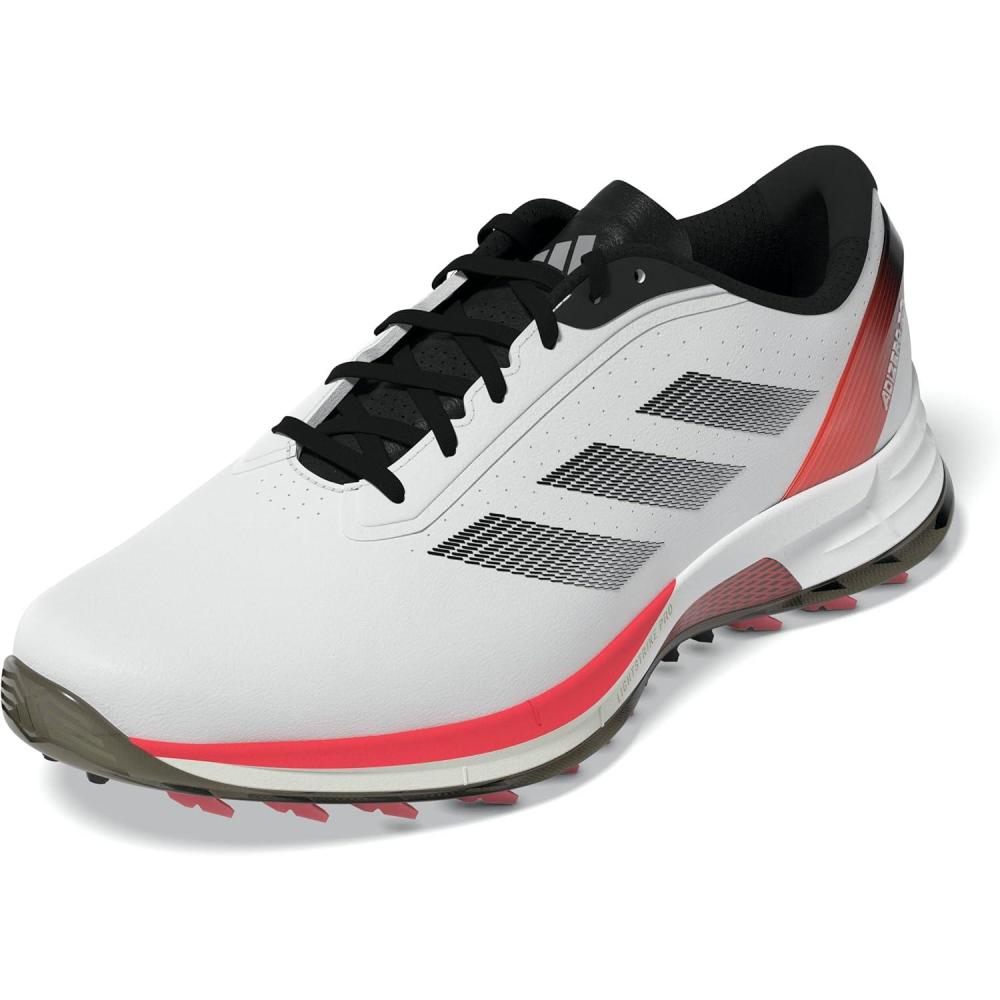 imageadidas Mens Adizero Zg Spikeless Golf ShoesFootwear WhiteLucid RedCore Black