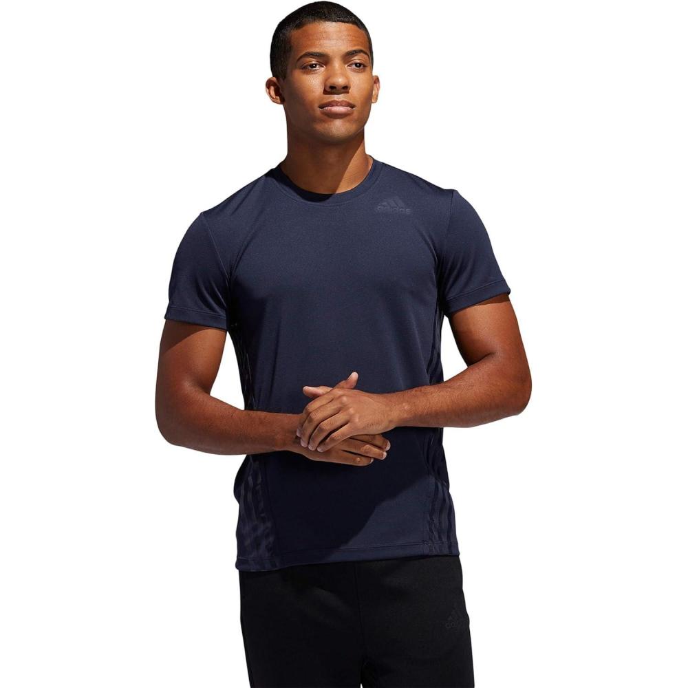 imageadidas Mens Aeroready 3Stripes TeeLegend Ink
