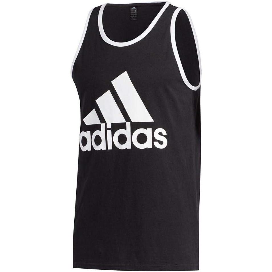 imageadidas Mens Badge of Sport Classic TankBlackWhite