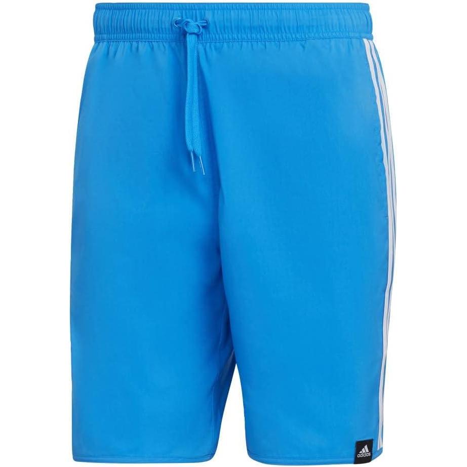 imageadidas Mens Classic 3Stripes Swim ShortsBlue Rush  White