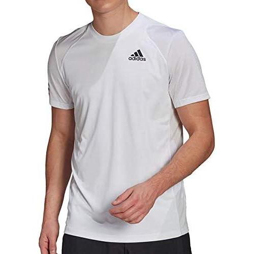 imageadidas Mens Club Tennis 3Stripes TeeWhiteBlack
