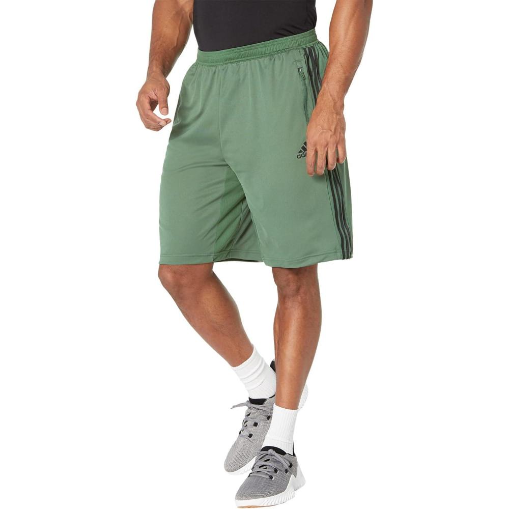 imageadidas Mens Designed 2 Move 3Stripes Primeblue ShortsGreen OxideBlack