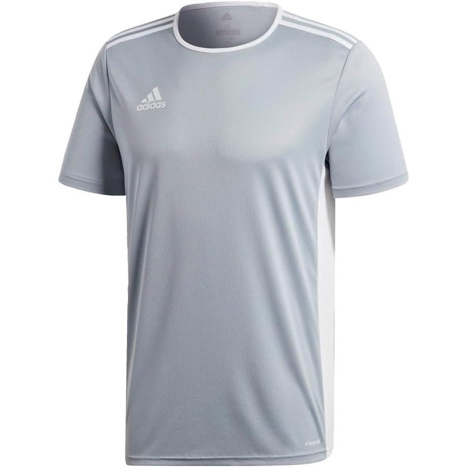 imageadidas Mens Entrada 18 Soccer JerseyLight GreyWhite
