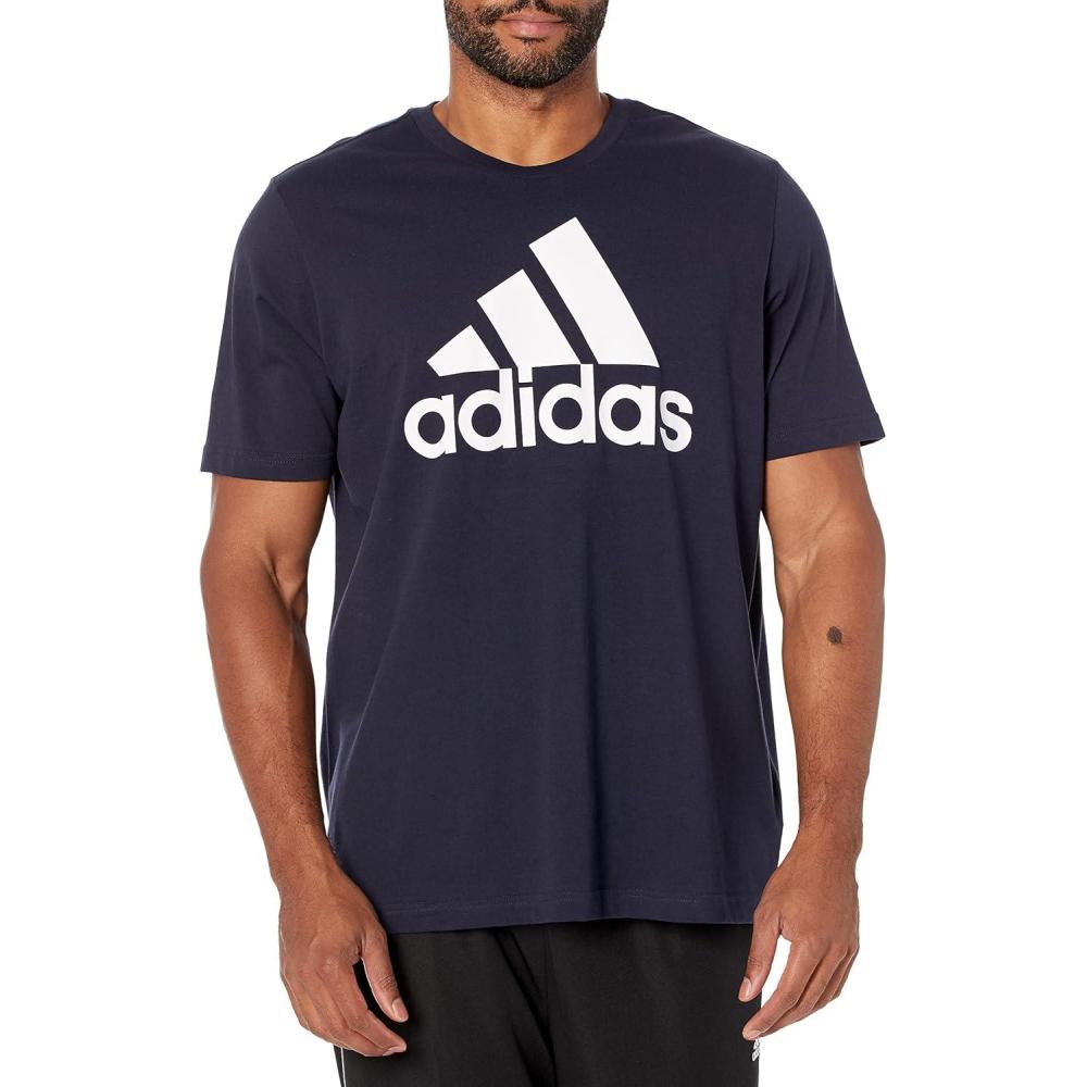 imageadidas Mens Essentials Big Logo Tee BlackwhiteLegend InkWhite