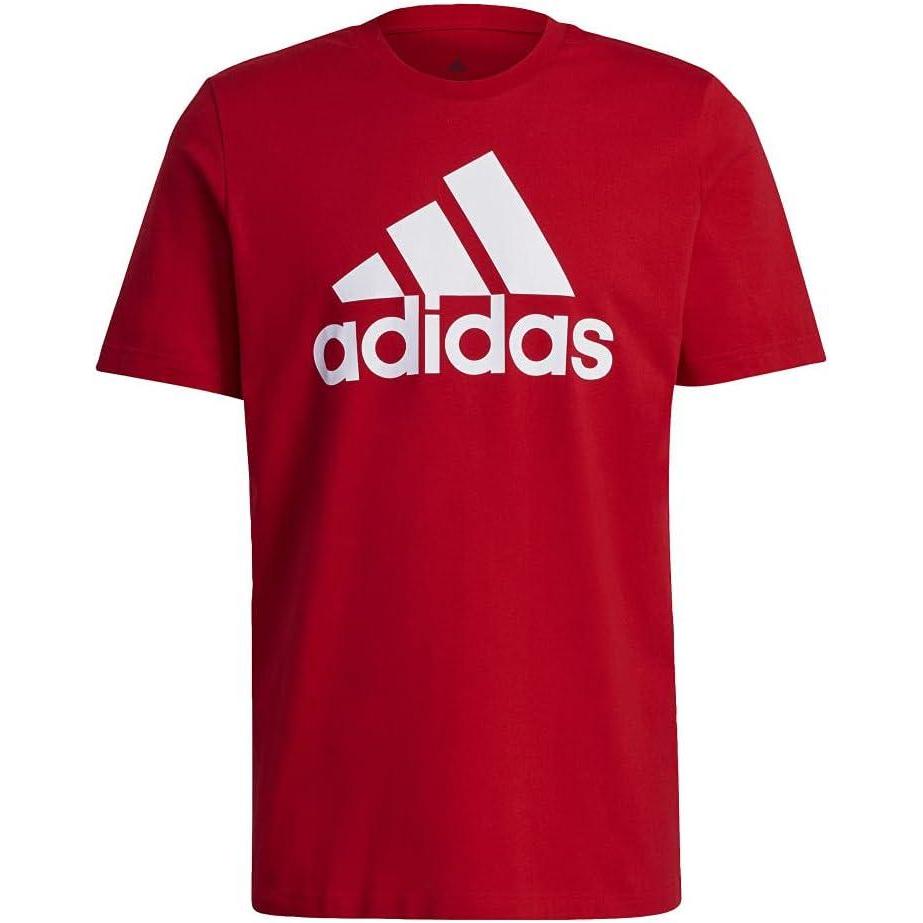 imageadidas Mens Essentials Big Logo Tee BlackwhiteScarletWhite