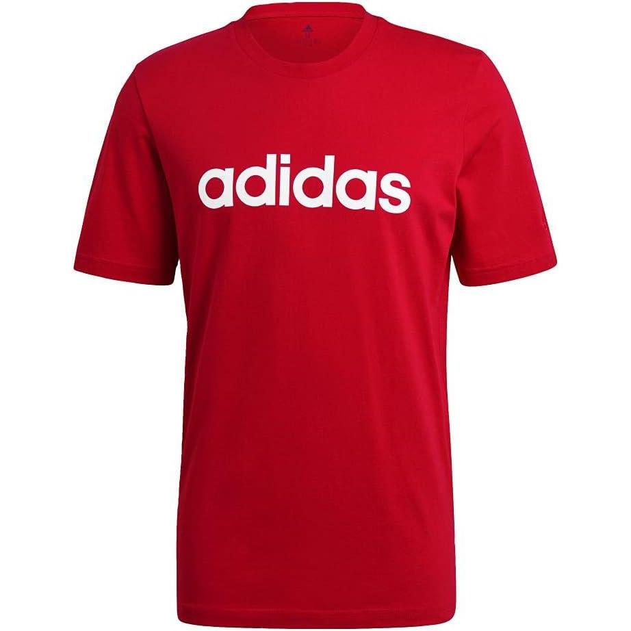 imageadidas Mens Essentials Embroidered Linear Logo TeeScarlet