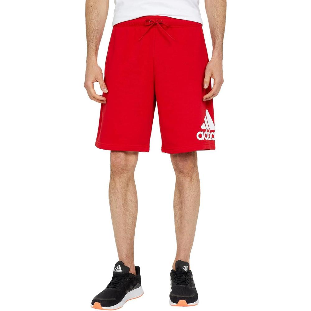 imageadidas Mens Loungewear Must Haves Badge of Sport ShortsScarletWhite