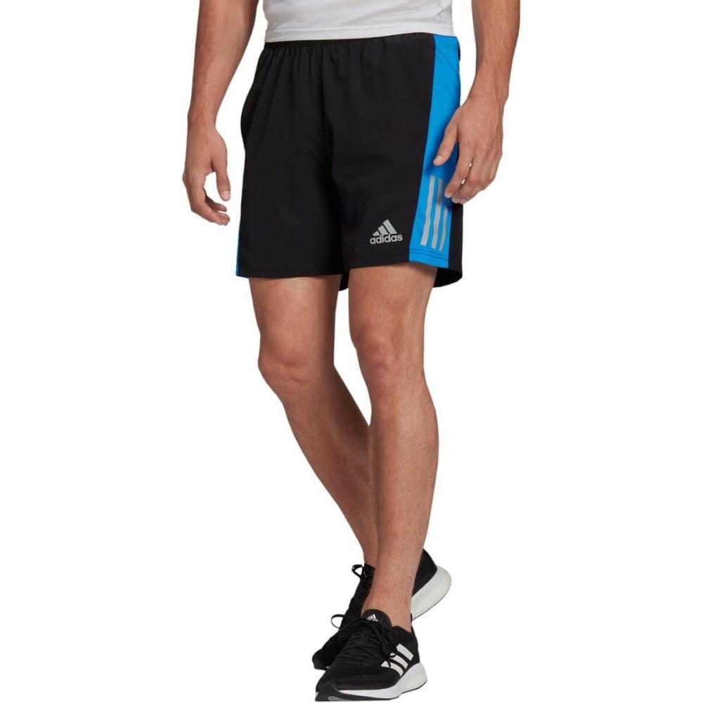 imageadidas Mens Own The Run ShortsBlackBlue RushReflective Silver