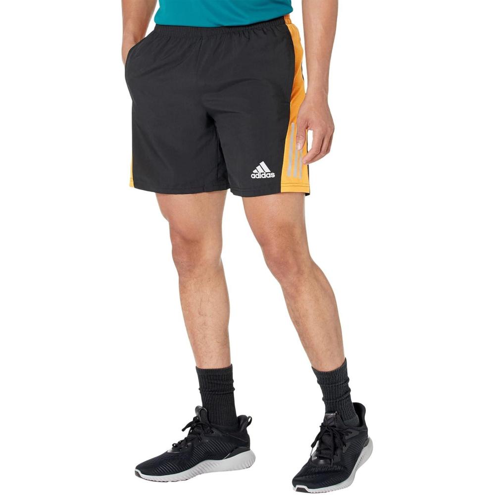 imageadidas Mens Own The Run ShortsBlackOrange RushReflective Silver