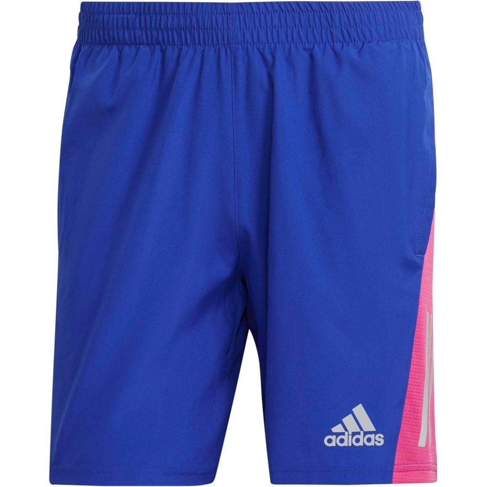 imageadidas Mens Own The Run ShortsLucid BlueSemi Lucid FuchsiaReflective Silver 2023