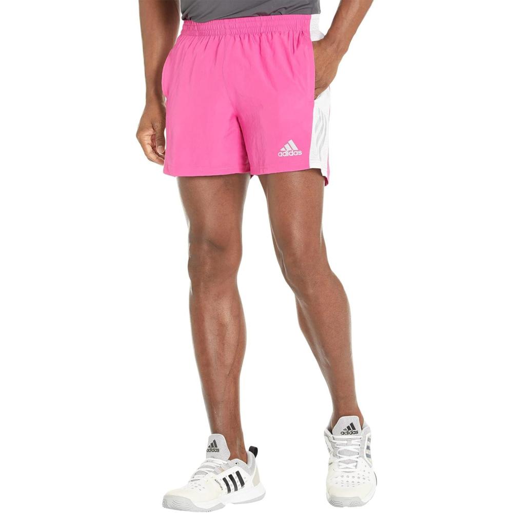 imageadidas Mens Own The Run ShortsSemi Lucid FuchsiaWhiteReflective Silver