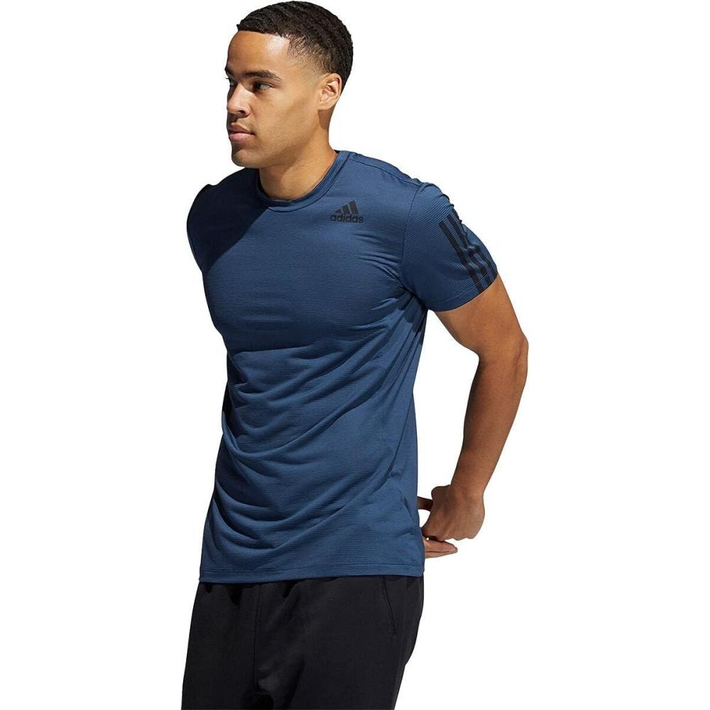 imageadidas Mens Primeblue Designed 2 Move 3Stripes TeeCrew Navy