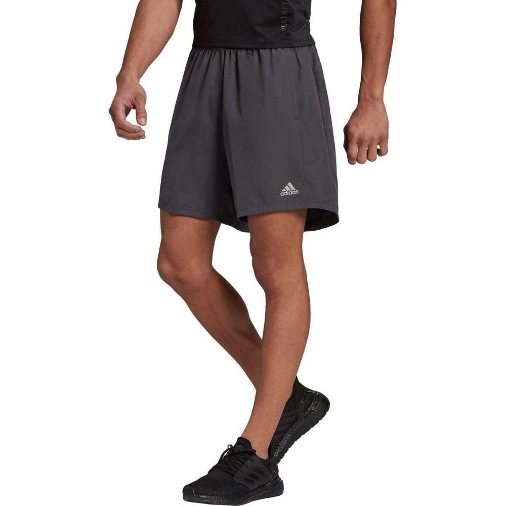imageadidas Mens Run It 7quot ShortsDark Grey HeatherSolid Grey