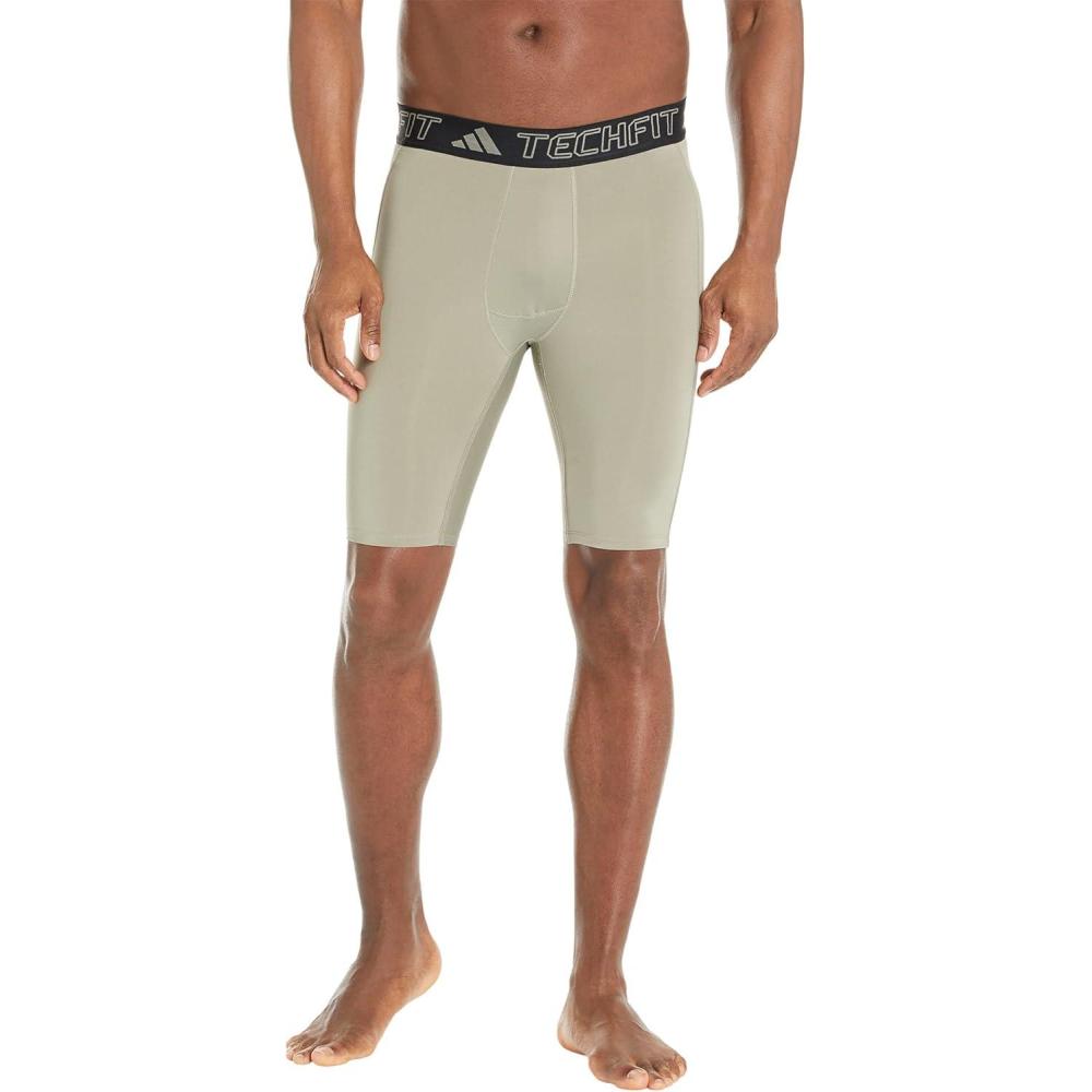 imageadidas Mens Techfit Aeroready Training Short TightsSilver Pebble