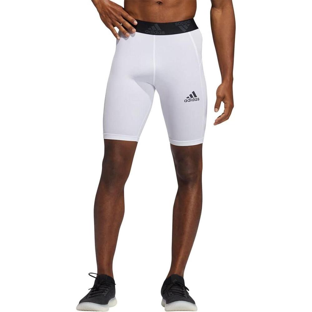 imageadidas Mens Techfit Short TightsWhite