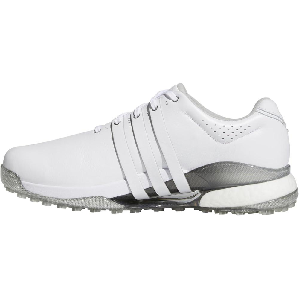 imageadidas Mens Tour360 25 Wide Spikeless ShoesFootwear WhiteFootwear WhiteSilver Metallic