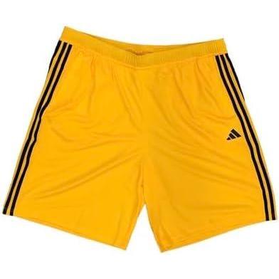 imageadidas Mens Train Essentials Piqu 3Stripes ShortsGoldBlack