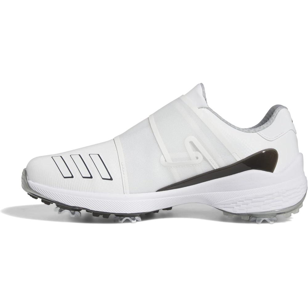 imageadidas Mens Zg23 Boa Wide Golf Sneakers Shoes WhiteFootwear WhiteCore BlackSilver Metallic