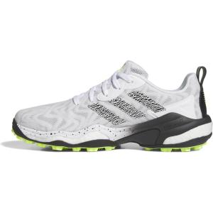 Adidas Men’s Golf CODECHAOS 25 Spikeless Shoes(Footwear White/Core Black/Lucid Lemon)