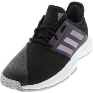 adidas Gamecourt Tennis Shoe(Black/Black/Grey)