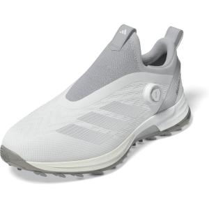 adidas Men’s Adizero ZG BOA Spikeless Shoes(Footwear White/Silver Metallic/Light Solid Grey)
