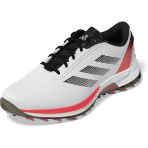 adidas Men’s Adizero Zg Spikeless Golf Shoes(Footwear White/Lucid Red/Core Black)
