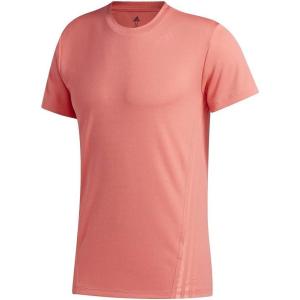 adidas Men’s Aeroready 3-Stripes Tee(Semi Flash Red)