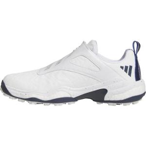 adidas Men’s CodeChaos BOA 25 Spikeless Golf Shoes(Footwear White/Silver Metallic/Collegiate Navy)