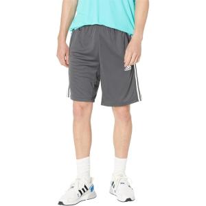 adidas Men’s Designed 2 Move 3-Stripes Primeblue Shorts(Grey /White)