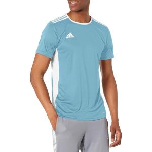 adidas Men’s Entrada 18 Soccer Jersey(Clear Blue)