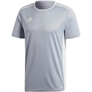 adidas Men’s Entrada 18 Soccer Jersey(Light Grey/White)